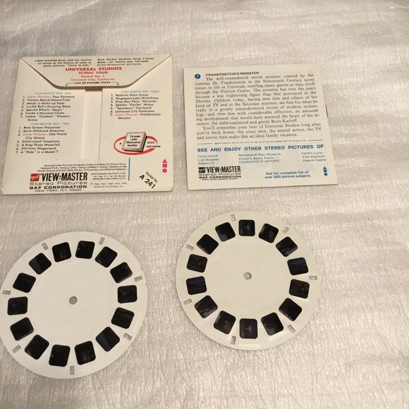 2 View Master 3-reel packets of Universal Studios 1969 & 1974 w/ booklets - Picture 7 of 15
